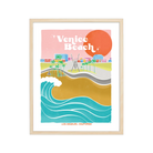 Artistic representation of Venice Beach's vibrant boardwalk and serene waves, capturing the essence of California's coastal gem.