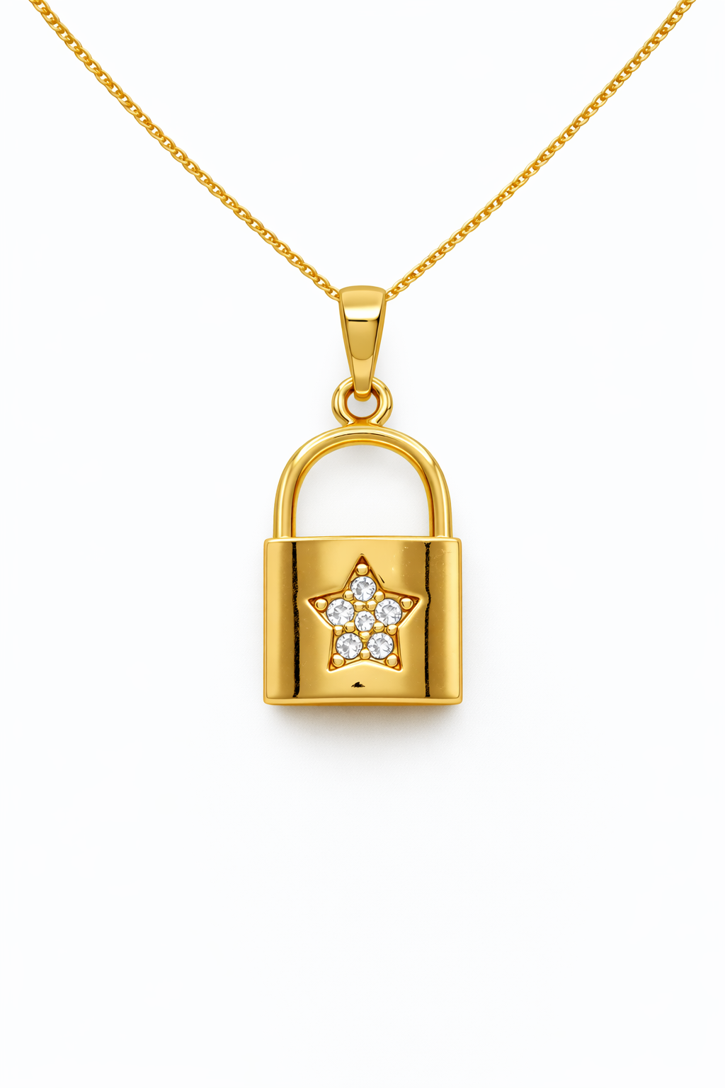 Astra Star Padlock Necklace
