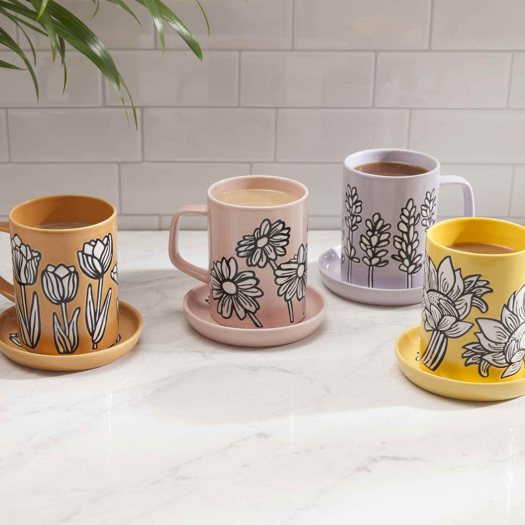 Sunflower Coaster - A charming coaster with a vibrant sunflower design for adding warmth to tabletops.