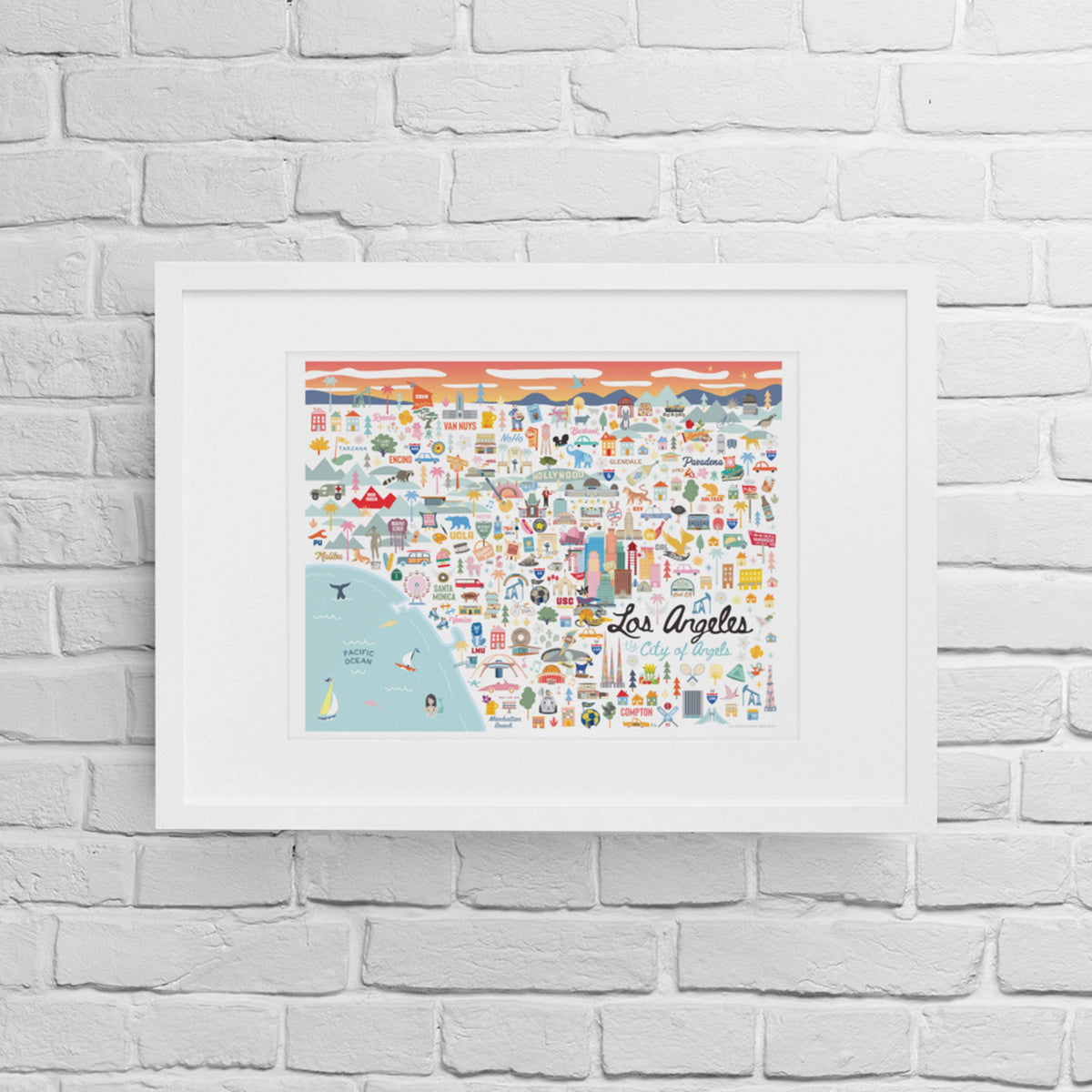 Los Angeles City Map Print