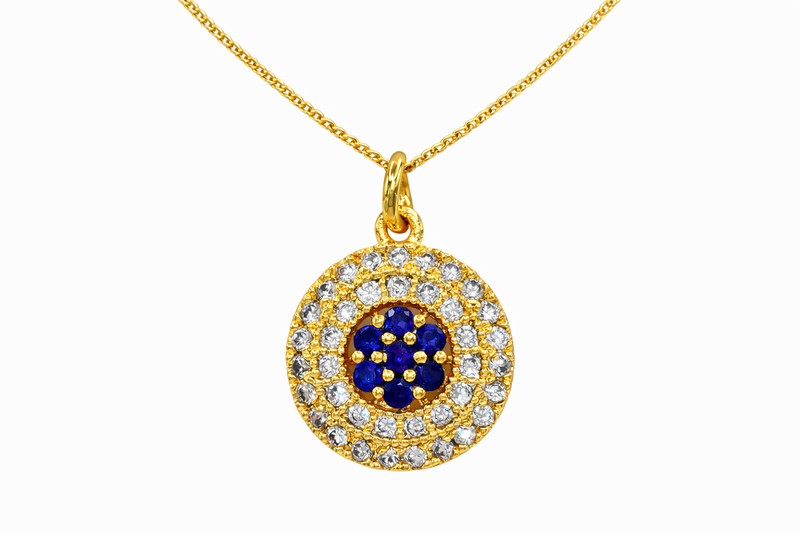 Triple Halo Necklace