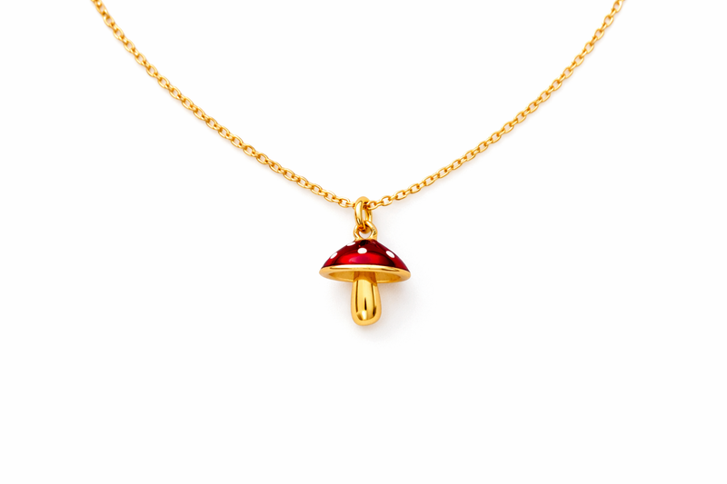 Candy Cap Mushroom Necklace