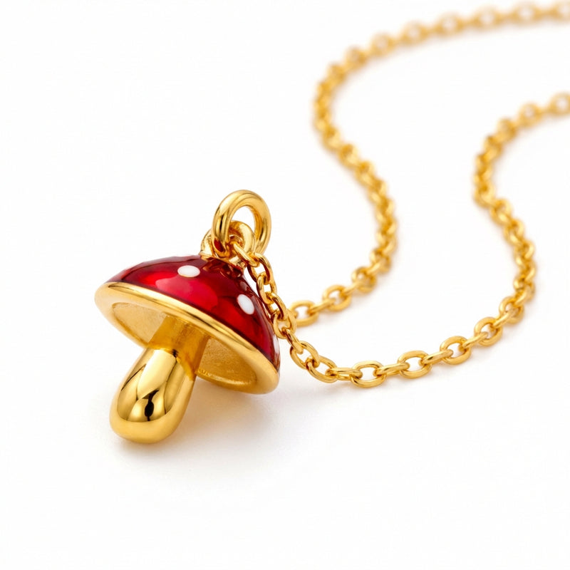 Candy Cap Mushroom Necklace