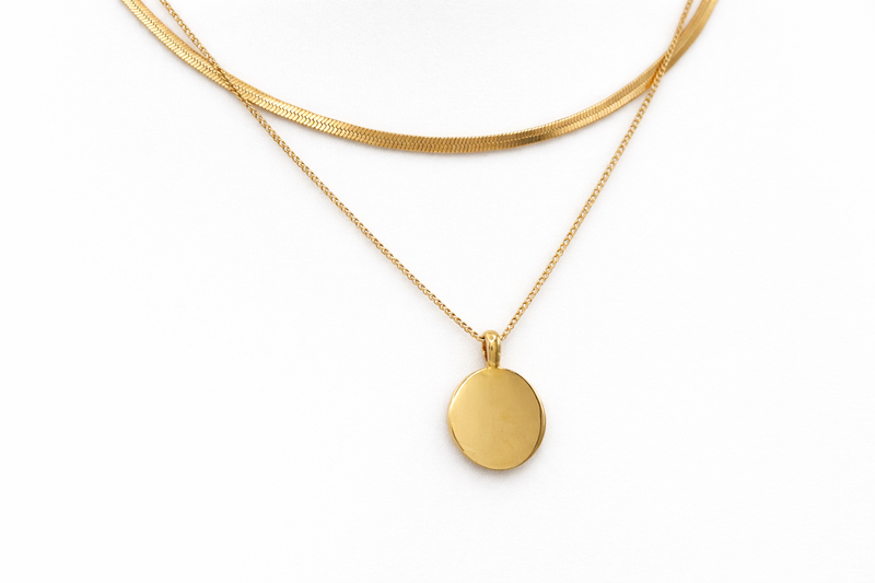Celeste Golden Duo Necklace