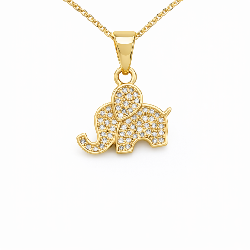 Crystal Lucky Elephant Necklace
