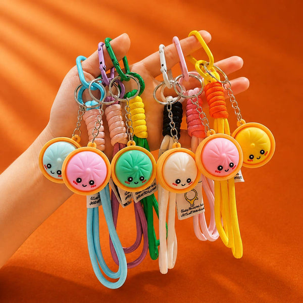 Dumpling Charm Wristlet Keychain