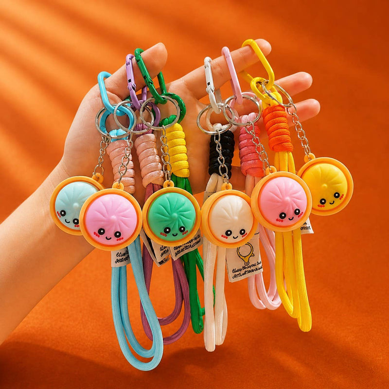 Dumpling Charm Wristlet Keychain