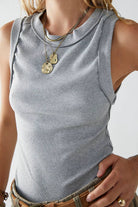 Ribbed Sleeveless Tank Top