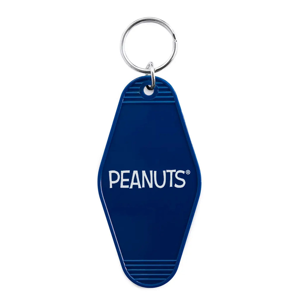 Peanuts Snoopy Puffy Coat Key Tag - Snoopy in a puffy coat, a cute and durable winter-themed key accessory.