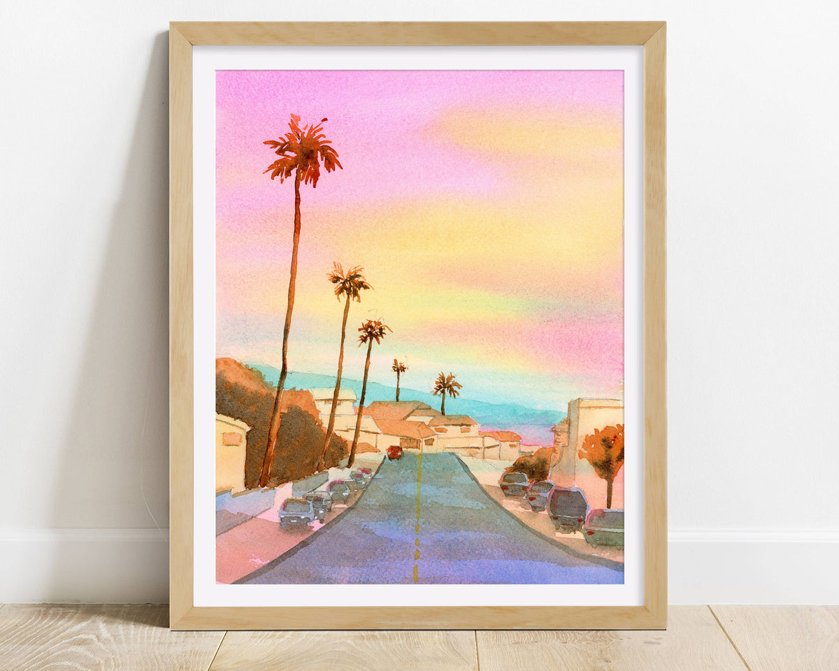 California Sunset Giclee Art Print