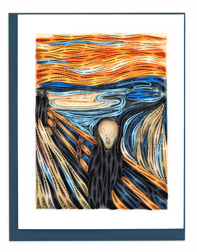 Quilled The Scream, Munch Greeting Card