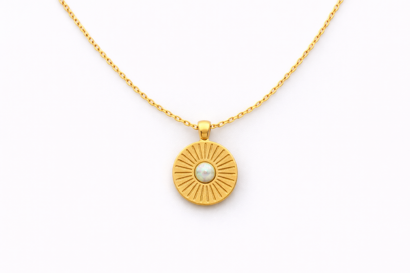 Opal Sunray Pendant