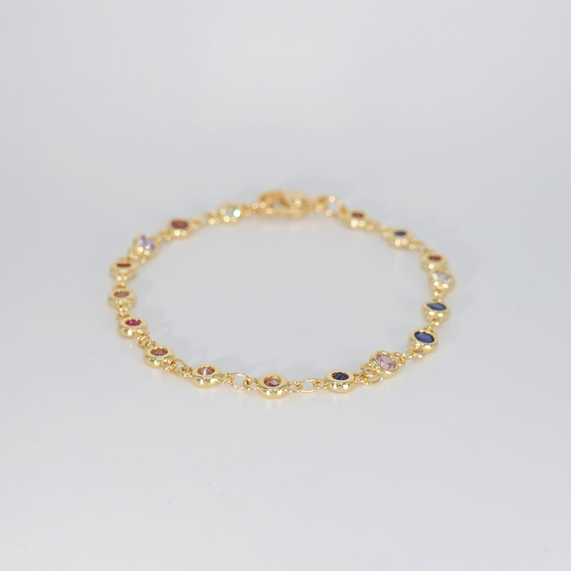 Azalea Bracelet: Adorned with vibrant and colorful stones, epitome of playful elegance.