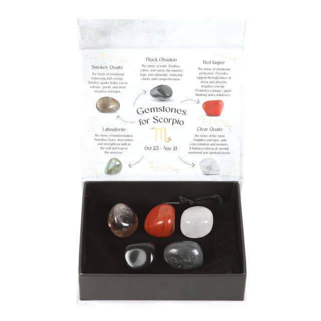 Scorpio Crystal Set - Obsidian, Garnet, Passion Stones