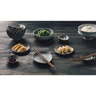 Herringbone Element Spoon Rest, stoneware with a sophisticated herringbone pattern.