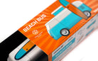 Volkswagen Beach Bus toy packaging with orange and blue design