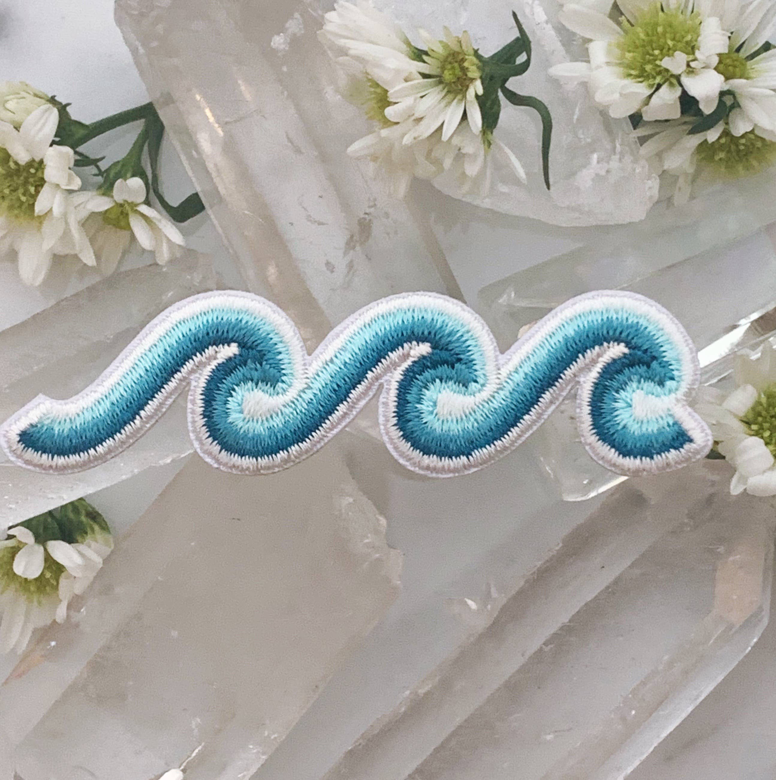 Waves Patch - Captivating accessory featuring a detailed waves design for a touch of seaside charm.