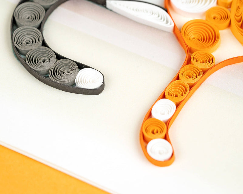 Two Cats Quilled Everyday Greeting Card