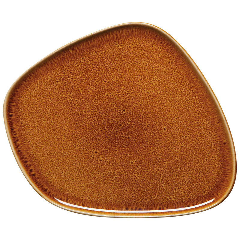 Tumble Plate with a smooth, polished surface in warm, earthy tones, inspired by the natural beauty of tumbled stones.