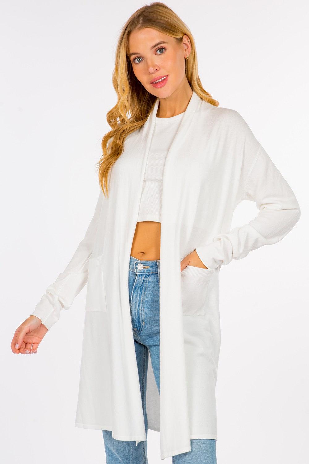 Isabel Cardigan showcasing its luxurious fabric blend and stylish design, a perfect layering piece for any outfit.