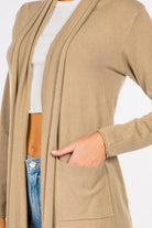 Isabel Cardigan showcasing its luxurious fabric blend and stylish design, a perfect layering piece for any outfit.