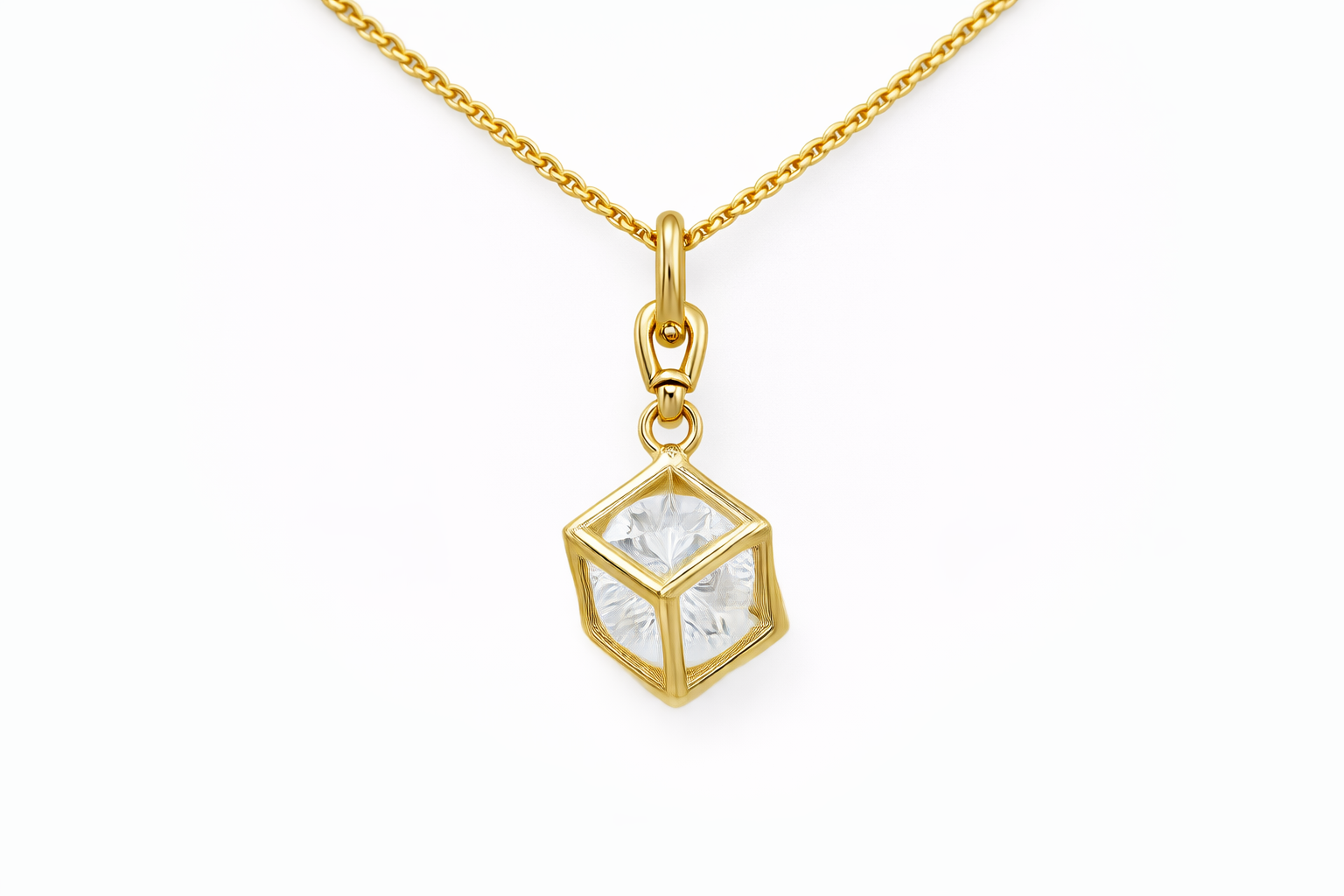 Crystal Cube Necklace