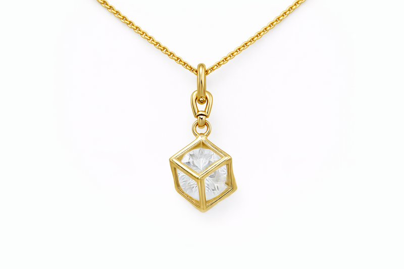 Crystal Cube Necklace
