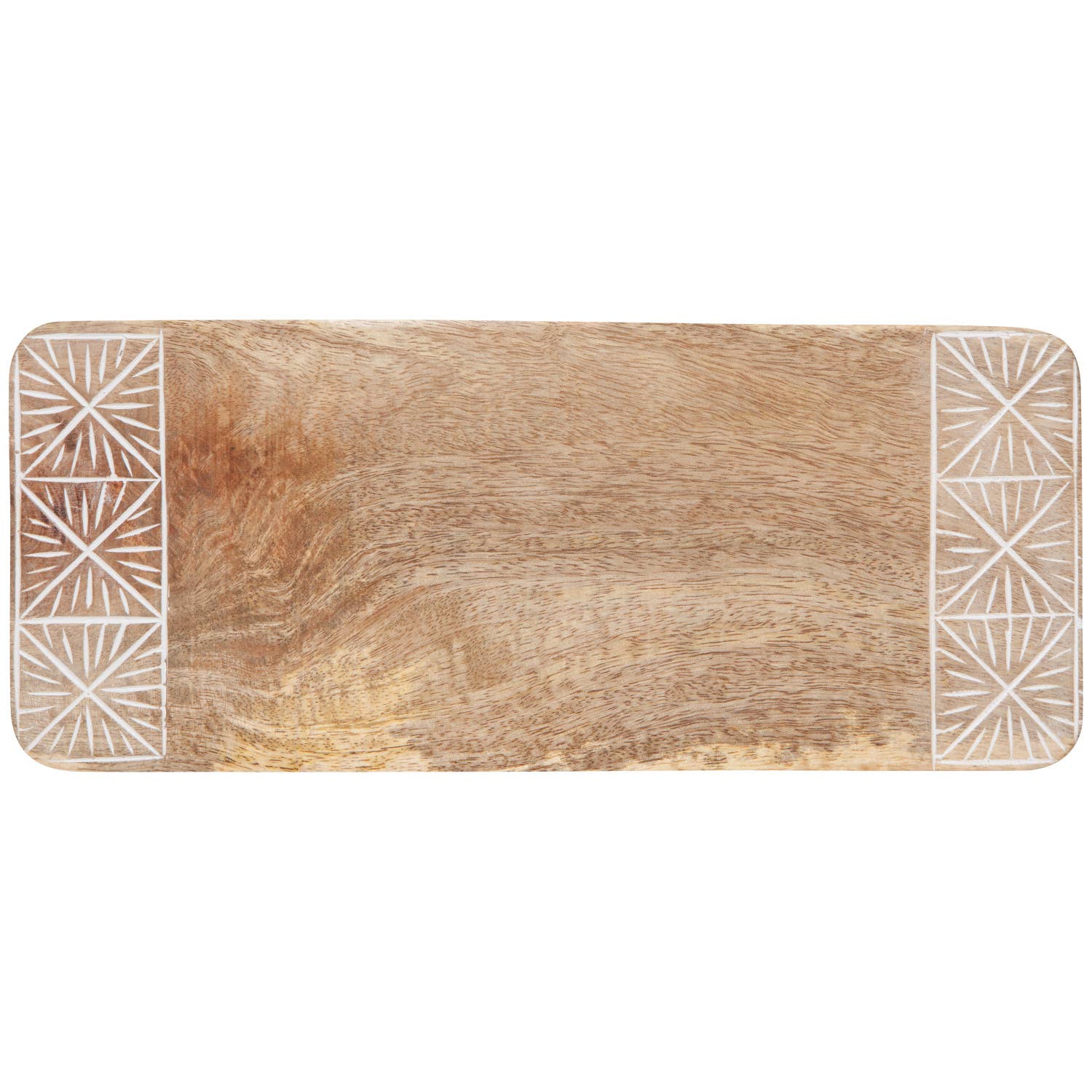Nosh Mango Wood Rectangle Tray, sustainably sourced with natural grain and sleek design.