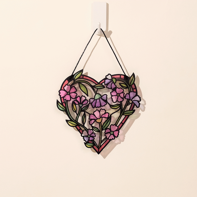 Love Grows Heart Suncatcher Card