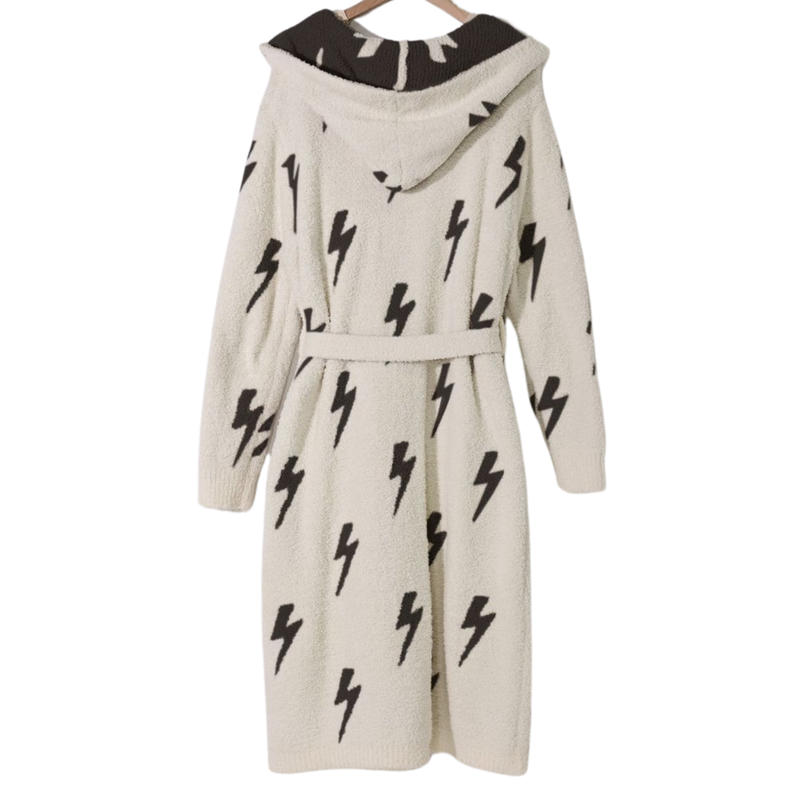 Hooded Lightning Bolt Luxe Robe