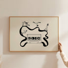 Girls Skate Session, Retro Music Art Print