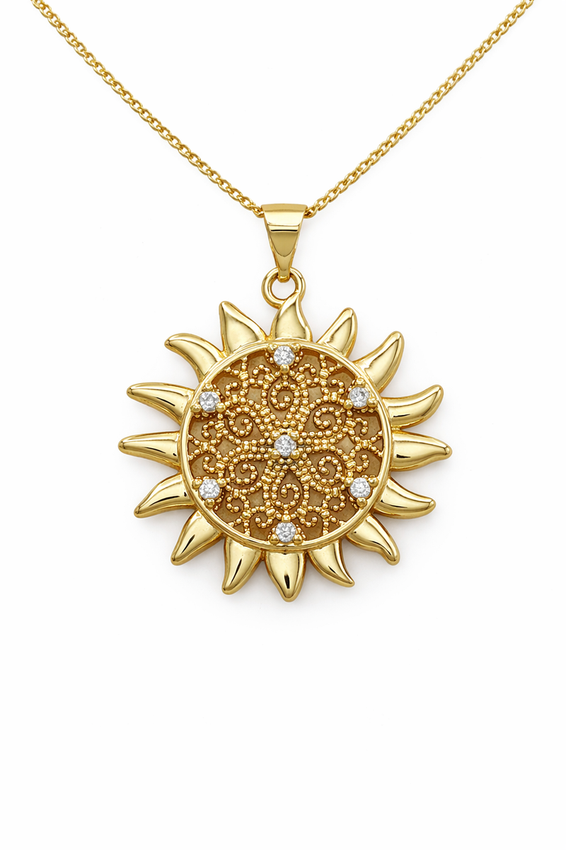 Filigree Sunwheel Necklace