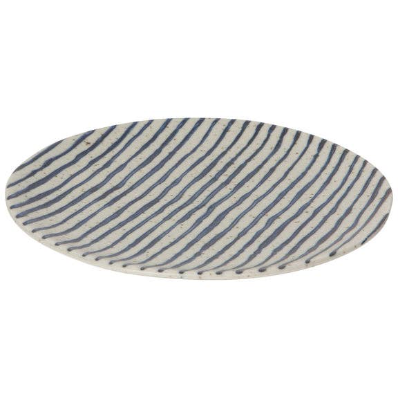 Set of 4 Element Appetizer Plates made from stoneware with reactive glaze finish.