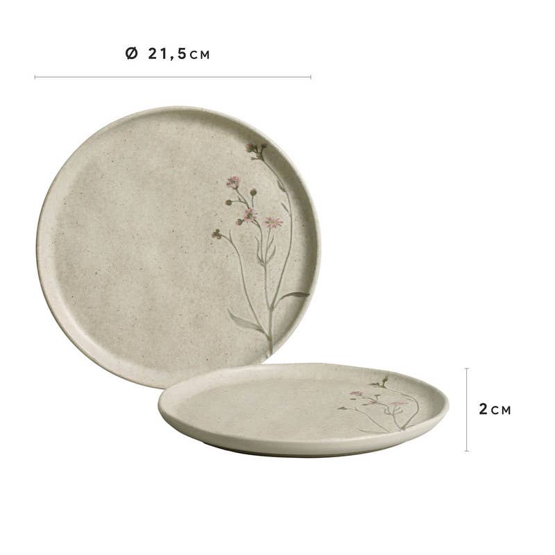 Bio Stoneware Campestre Dessert Plate, 8.46"