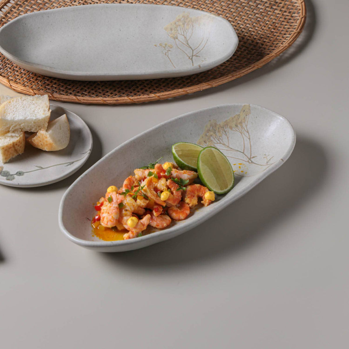 Deep Oval Platter Large Stoneware 12.6 x 6.3" Campestre