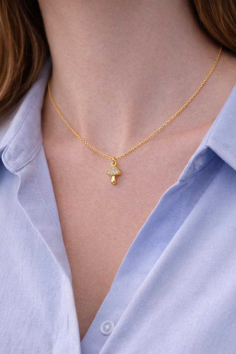 Starlit Mushroom Necklace