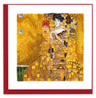 Artistic depiction of a woman in a stylized, decorative dress with geometric patterns on a yellow background.