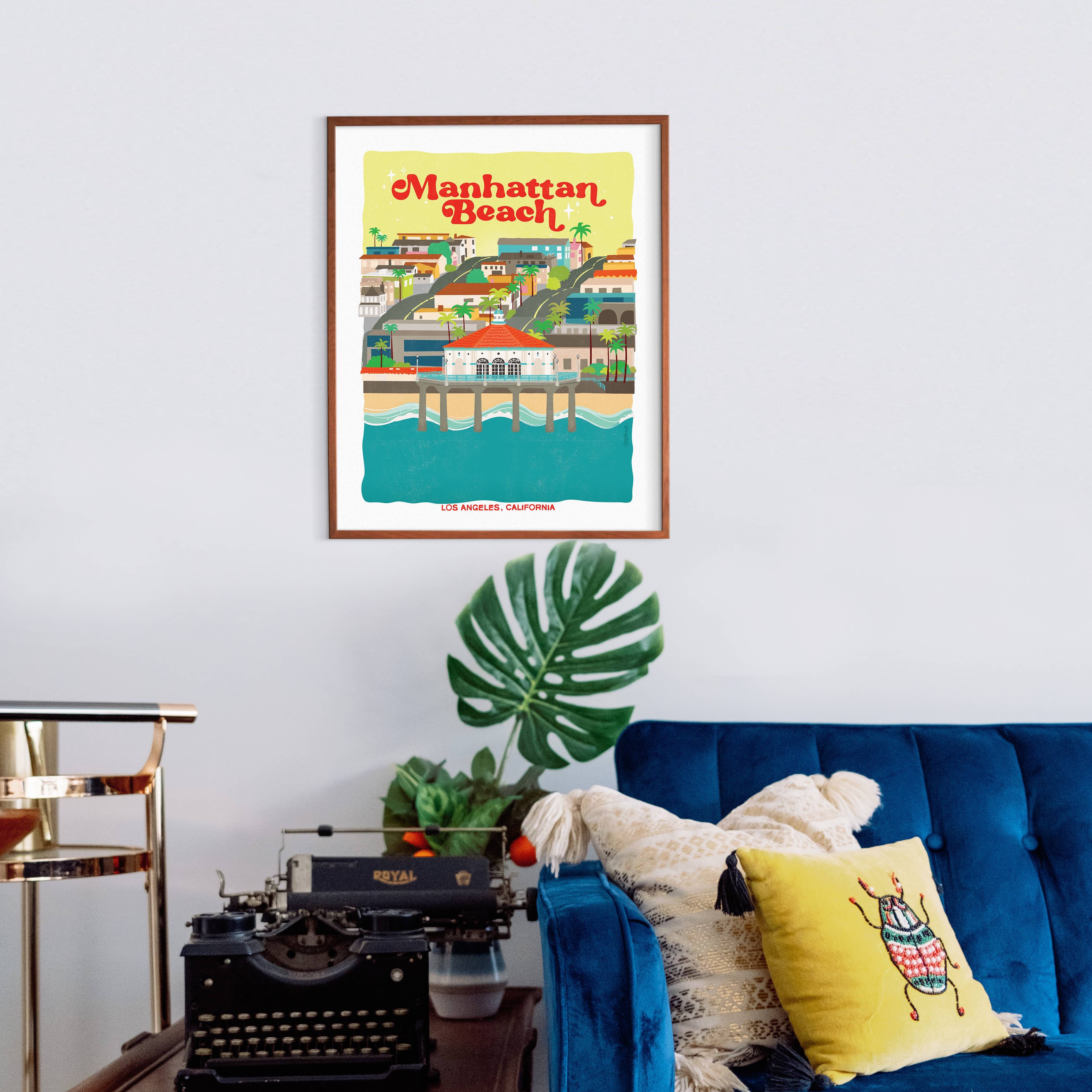 Manhattan Beach Print showcasing the urban charm and energy of this iconic cityscape.