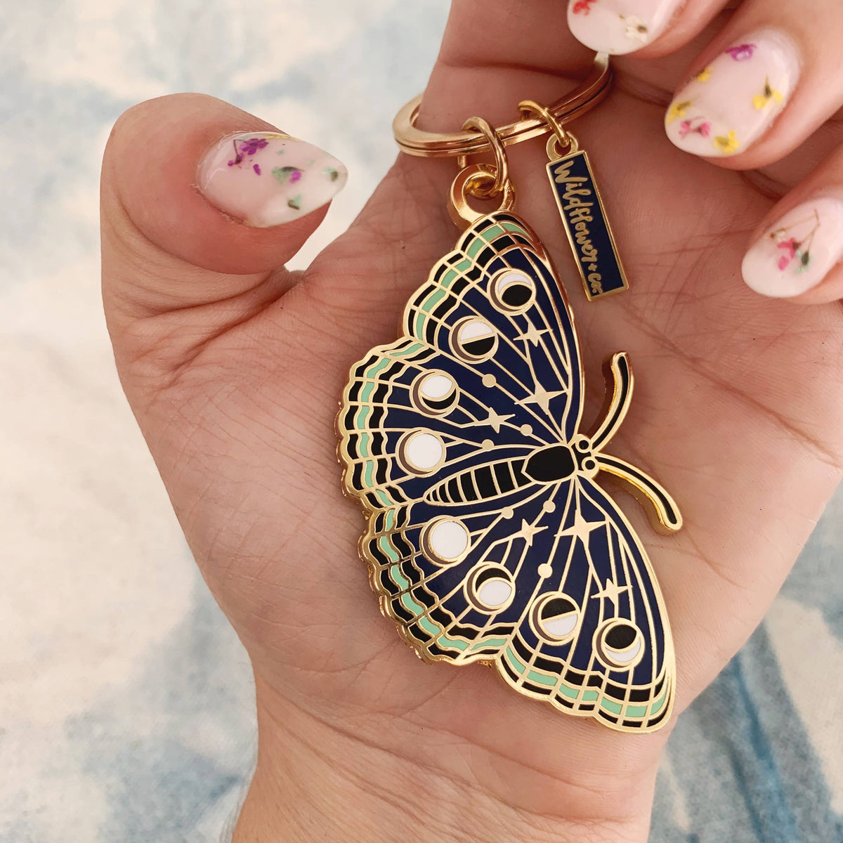 Night Butterfly Keychain