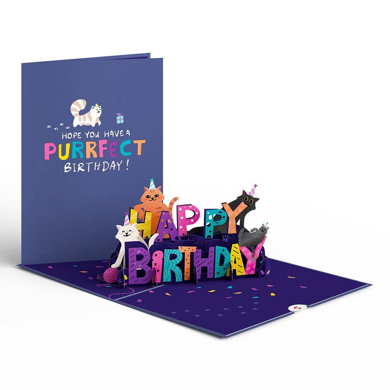 Happy Birthday Cats Pop-up Card