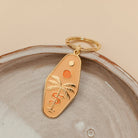Serpent Enamel Keychain with Gold and Black Detailing
