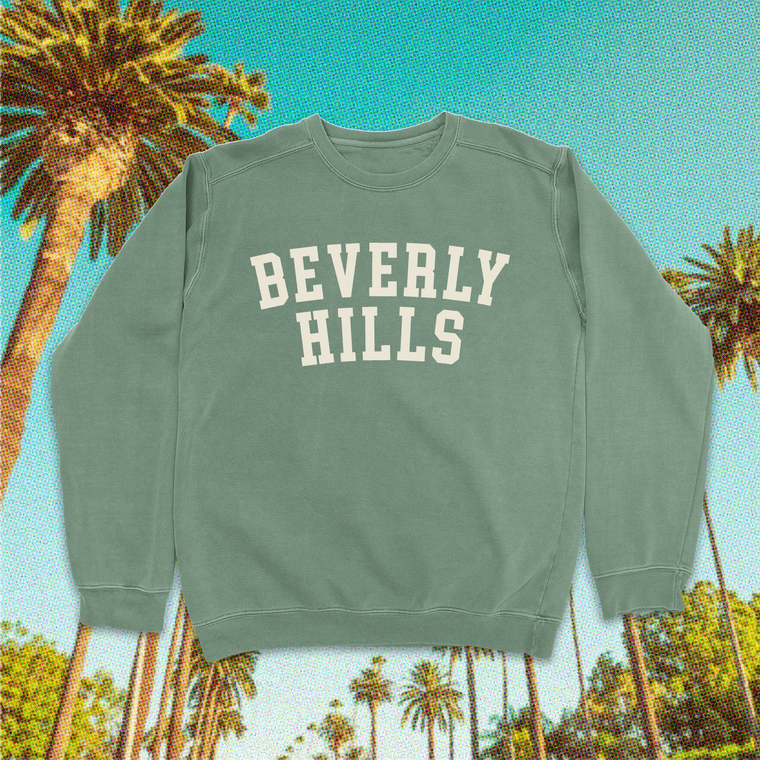 Green beverly hills sweatshirt on sale