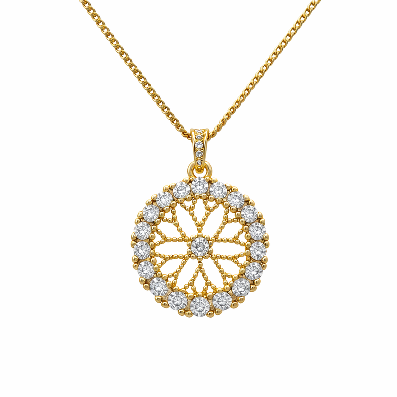Floral Circle Necklace