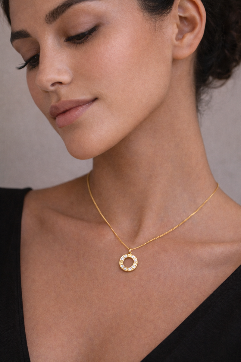 Roman Numeral Circle Necklace