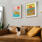 Artistic rendition of Santa Monica's lively pier, sun-drenched beaches, and coastal attractions, capturing its unmistakable charm.