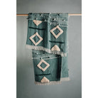 Jade Green Brook Throw, soft fabric with rich jade green color.