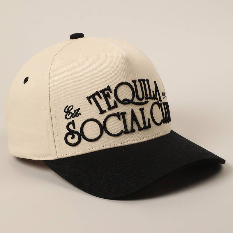 Tequila Social Club Embroidery Two-Tone Trucker Hat
