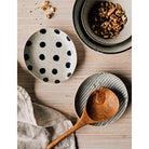 Herringbone Element Spoon Rest, stoneware with a sophisticated herringbone pattern.
