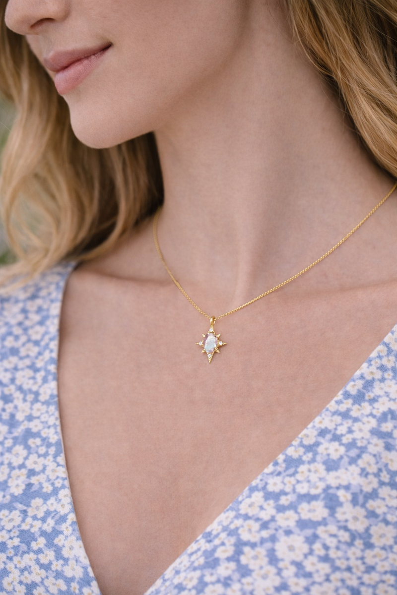 Opal Nova Star Necklace