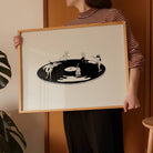 Skate Session on Vinyl Record Minimal Art Print